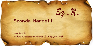 Szonda Marcell névjegykártya
