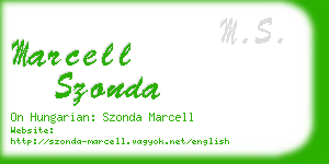 marcell szonda business card